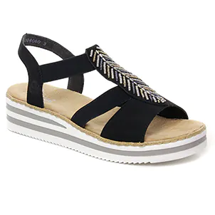 sandales-compensees noir même style de chaussures en ligne pour femmes que les  Jb Martin