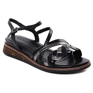 Tamaris 28250 Black Comb : chaussures dans la même tendance femme (sandales-compensees noir) et disponibles à la vente en ligne 