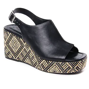 sandales-compensees noir même style de chaussures en ligne pour femmes que les  Les Tropéziennes