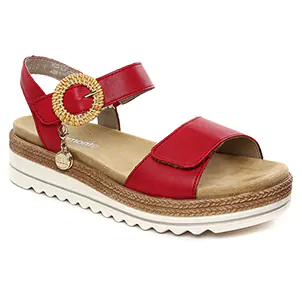 sandales-compensees rouge même style de chaussures en ligne pour femmes que les  Les Tropéziennes