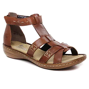 Rieker 60860-24 Muskat : chaussures dans la même tendance femme (sandales marron) et disponibles à la vente en ligne 
