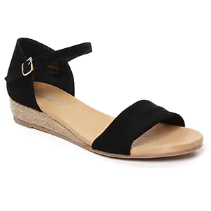Scarlatine Co44709 Velours Noir : chaussures dans la même tendance femme (sandales noir) et disponibles à la vente en ligne 