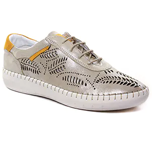 Fugitive Melusa Sand : chaussures dans la même tendance femme (tennis beige doré) et disponibles à la vente en ligne 