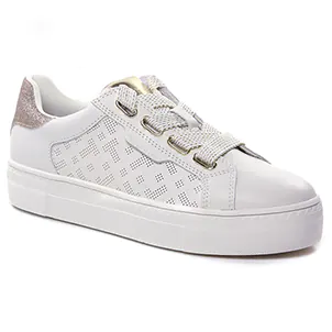Tamaris 23707 White Gold : chaussures dans la même tendance femme (tennis-plateforme blanc or) et disponibles à la vente en ligne 