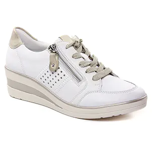 Remonte R7215-80 Weiss Muschel : chaussures dans la même tendance femme (tennis-plateforme blanc or) et disponibles à la vente en ligne 