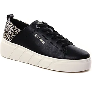 Rieker W0502-00 Schwarz : chaussures dans la même tendance femme (tennis-plateforme noir léopard) et disponibles à la vente en ligne 