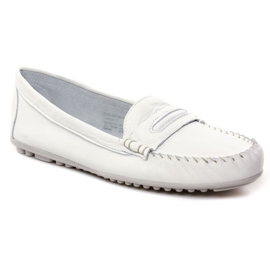 Mocassins Tamaris 24205 White Leather, vue principale de la chaussure femme