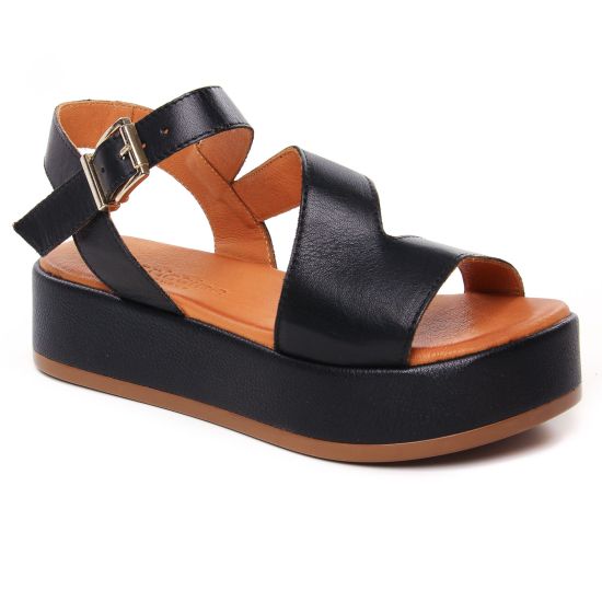 Nu Pieds Et Sandales Scarlatine Galy Noir, vue principale de la chaussure femme