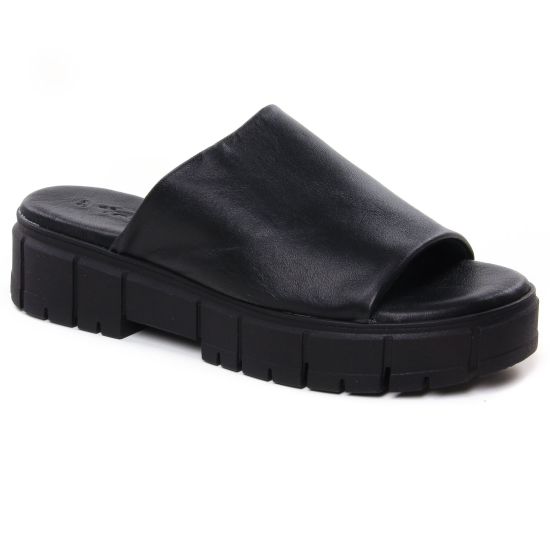 Nu Pieds Et Sandales Tamaris 27252 Black Uni, vue principale de la chaussure femme