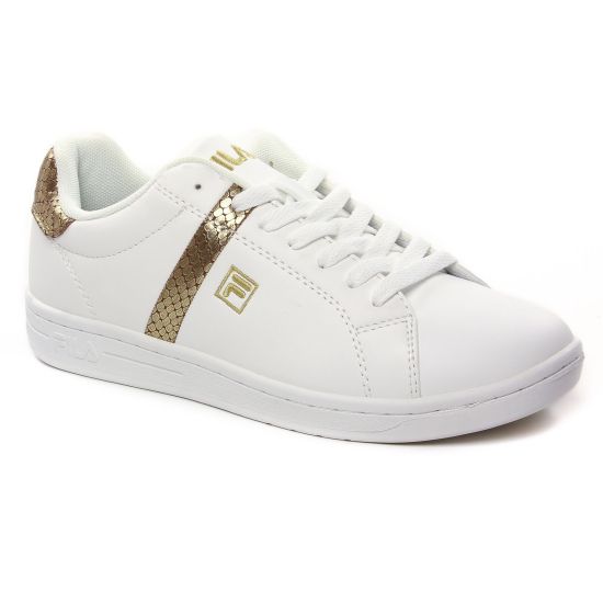 Tennis Et Baskets Mode Fila Crosscourt White Gold, vue principale de la chaussure femme