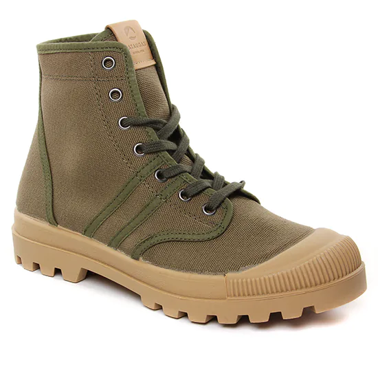 Bottines Et Boots Pataugas Original Vert Militaire, vue principale de la chaussure femme