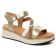 sandales compensées beige doré mode femme printemps été 2023 vue 1