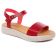 sandales compensées rouge mode femme printemps été vue 1