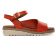 sandales compensées rouge orange mode femme printemps été 2023 vue 2