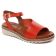 sandales compensées rouge orange mode femme printemps été 2023 vue 1