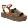 sandales compensées vert kaki mode femme printemps été 2023 vue 1