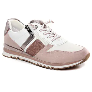 Marco Tozzi 23707 White Powder : chaussures dans la même tendance femme (baskets-mode blanc rose) et disponibles à la vente en ligne 