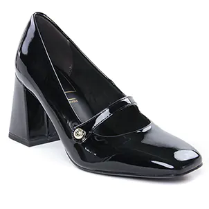 escarpins-talon-carre noir même style de chaussures en ligne pour femmes que les  Tamaris
