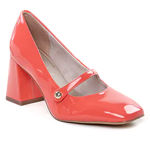 escarpins-talon-carre rose orange même style de chaussures en ligne pour femmes que les  Tamaris