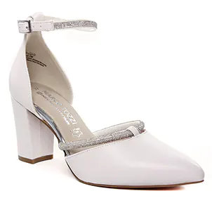 Chaussures femme été 2024 - escarpins brides marco tozzi blanc ivoire