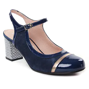 Dorking D9093 Marine Argent : chaussures dans la même tendance femme (babies-talon-confort bleu marine) et disponibles à la vente en ligne 
