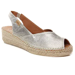Toni Pons Berniap Platine : chaussures dans la même tendance femme (espadrilles-compensees gris argent) et disponibles à la vente en ligne 