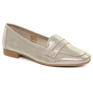 Scarlatine Co11029An Platine : chaussures dans la même tendance femme (mocassins beige doré) et disponibles à la vente en ligne 