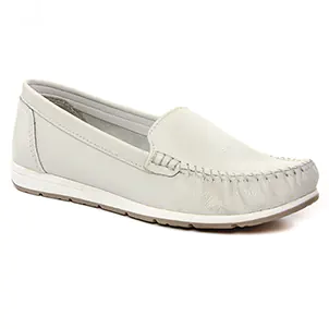 Chaussures femme été 2024 - mocassins confort marco tozzi blanc ivoire