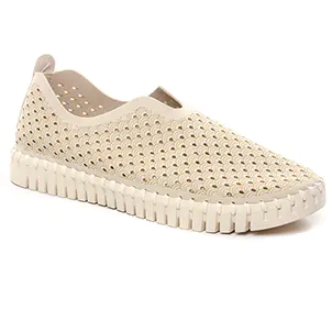 mocassins-slippers blanc écru même style de chaussures en ligne pour femmes que les  Marco Tozzi