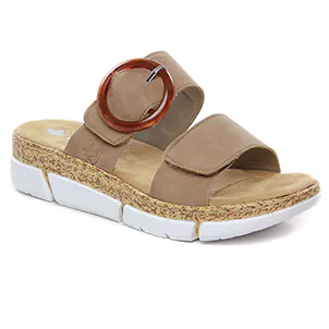 Rieker V2392-62 Shell : chaussures dans la même tendance femme (mules_compensees beige) et disponibles à la vente en ligne 