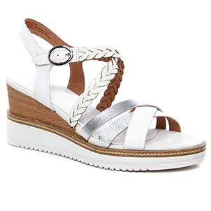 Tamaris 28220 White : chaussures dans la même tendance femme (nu-pieds-talons-compenses blanc) et disponibles à la vente en ligne 