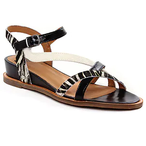 Mamzelle Olim Zebre Noir : chaussures dans la même tendance femme (sandales-compensees noir) et disponibles à la vente en ligne 