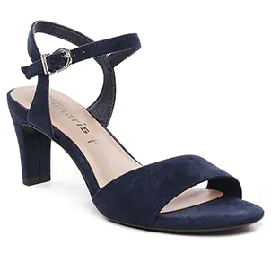 nu-pieds-talon bleu marine même style de chaussures en ligne pour femmes que les  Tamaris