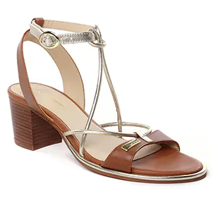 Les Tropéziennes Lilon Tan : chaussures dans la même tendance femme (nu-pieds-talon marron) et disponibles à la vente en ligne 