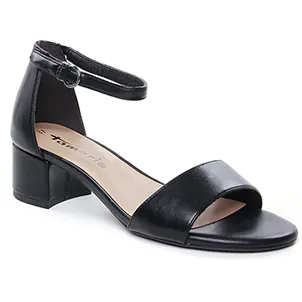 Tamaris 28295 Black Matt : chaussures dans la même tendance femme (nu-pieds-talon noir) et disponibles à la vente en ligne 
