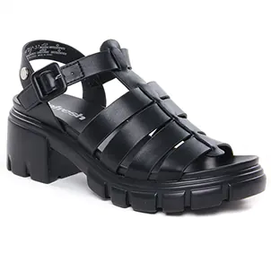 nu-pieds-talons-hauts noir même style de chaussures en ligne pour femmes que les  Marco Tozzi