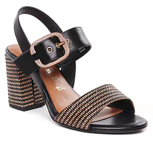 nu-pieds-talons-hauts noir même style de chaussures en ligne pour femmes que les  Caprice