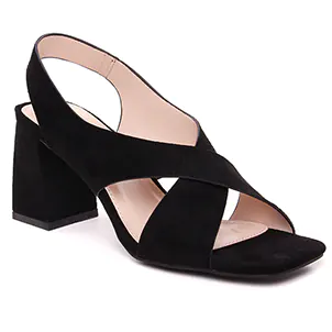 nu-pieds-talons-hauts noir même style de chaussures en ligne pour femmes que les  Marco Tozzi