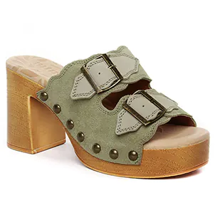 Mtng 53631 Salvia : chaussures dans la même tendance femme (mules-sabots vert kaki) et disponibles à la vente en ligne 