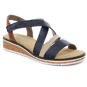 Rieker V3663-91 Pazifik Nude : chaussures dans la même tendance femme (sandales bleu marine) et disponibles à la vente en ligne 
