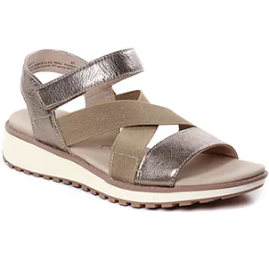 sandales-compensees beige métal même style de chaussures en ligne pour femmes que les  Caprice