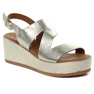 Scarlatine Fable 02 Platine : chaussures dans la même tendance femme (sandales-compensees gris argent) et disponibles à la vente en ligne 