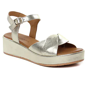 Scarlatine Garant 02 Platine : chaussures dans la même tendance femme (sandales-compensees gris argent) et disponibles à la vente en ligne 