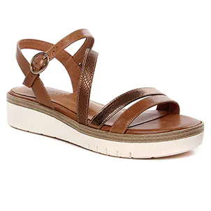 Tamaris 28215 Nut : chaussures dans la même tendance femme (sandales-compensees marron) et disponibles à la vente en ligne 