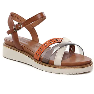 sandales-compensees marron même style de chaussures en ligne pour femmes que les  Tamaris