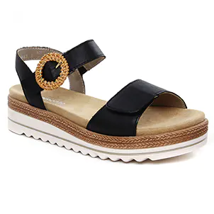 Remonte D0Q52-00 Noir : chaussures dans la même tendance femme (sandales-compensees noir) et disponibles à la vente en ligne 