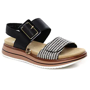 Remonte D1J53-02 Schwarz Creme : chaussures dans la même tendance femme (sandales-compensees noir) et disponibles à la vente en ligne 