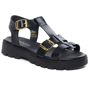 Chaussures femme été 2024 - sandales compensées Scarlatine noir