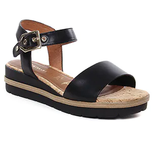 sandales-compensees noir même style de chaussures en ligne pour femmes que les  Tamaris