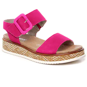 Rieker W0800-31 Fuchia : chaussures dans la même tendance femme (sandales-compensees rose fuchia) et disponibles à la vente en ligne 